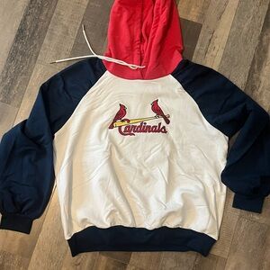 Cardinals Hoodie with Red and Navy Sleeves
